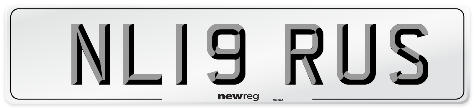 NL19 RUS Number Plate from New Reg